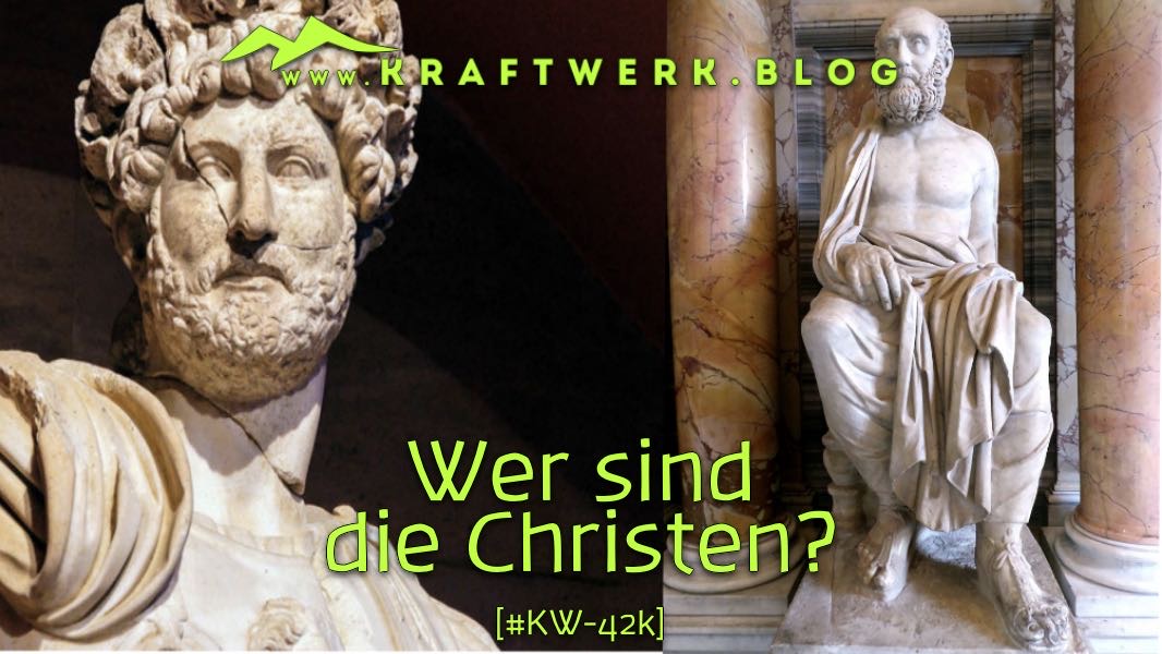Linke Seite die Büste des Kaiser Hadrian, rechte Seite der Philosoph Aristides. Titelbild zu dem Post: „Wer sind die Christen?“ - veröffentlicht auf dem www.Kraftwerk.blog